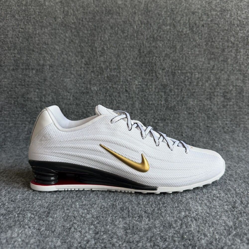 Nike Shox Z White Metallic Gold Womenβs Size 8 HQ7540-100 Casual Running Shoes